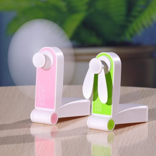 Usb Pocket Fold Fans Electric Portable Hold Small Fans Originality Small Household Electrical Appliances Desktop Electric Fan - Image 2