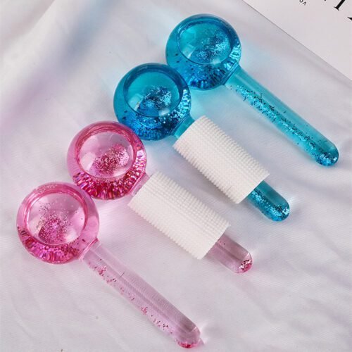 Beauty Ball Glitter Crystal Ice Hockey Ice Therapy Facial Massage Glass Beauty Ball Ice Wave Ball - Image 2
