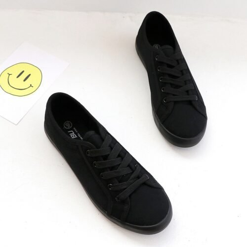 Low Top Small White Shoes for Women's Shoes, Korean Version Canvas Shoes, Simple, Breathable, Comfortable Couple Shoes - Image 2