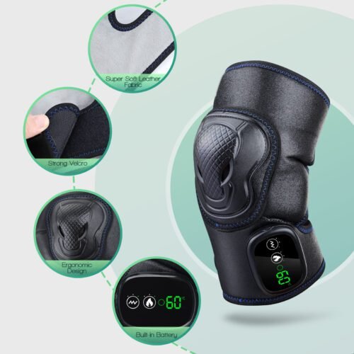 New Electric Heating Vibration Massage Knee Pads Rechargeable Winter Knee Warming Elderly Health Care - Image 2