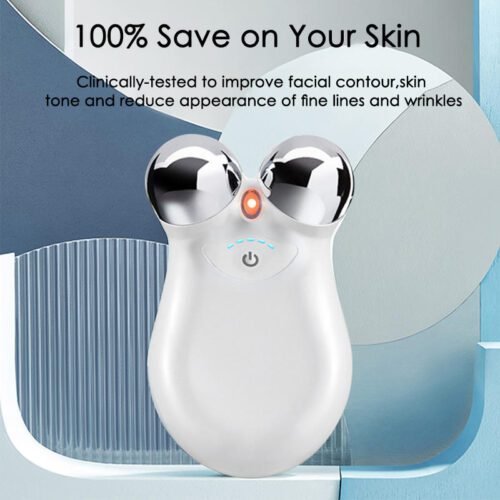 Face Micro Current Household Beauty Instrument Micro Current Second-Generation Beauty Instrument Roller Instrument 3D Lifting And Tightening Facial Beauty Instrument - Image 2