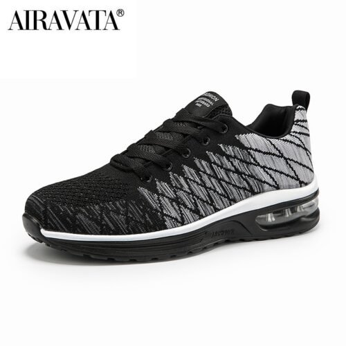 Flying woven air cushion men's shoes trend sports shoes Korean breathable running shoes men's casual shoes - Image 7