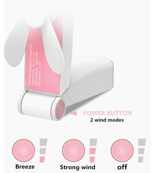 Usb Pocket Fold Fans Electric Portable Hold Small Fans Originality Small Household Electrical Appliances Desktop Electric Fan - Image 5