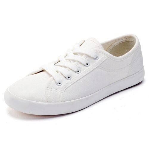 Low Top Small White Shoes for Women's Shoes, Korean Version Canvas Shoes, Simple, Breathable, Comfortable Couple Shoes - Image 6