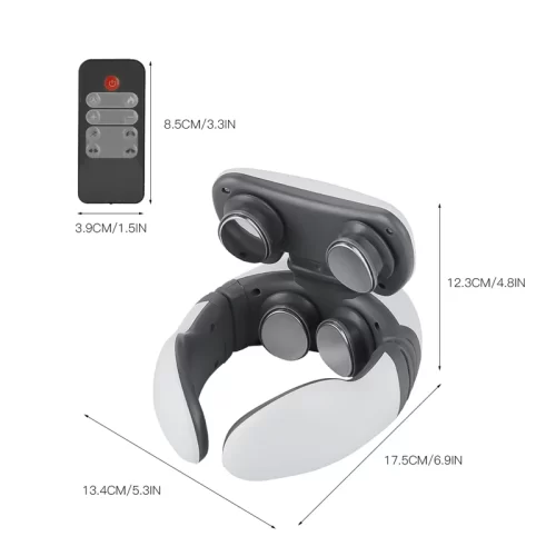 Magnetic Pulse Vibration Neck Massager for Pain Relief Health Care Relaxing Health Deep Tissue Cervical Massage Remote Control - Image 4
