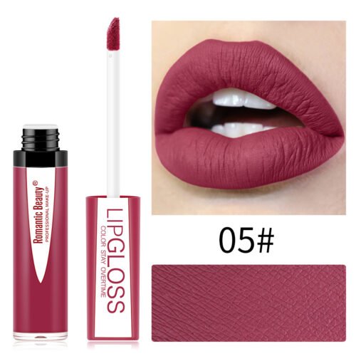 Romantic Beauty Waterproof Non-Stick Lip Glaze Portable Matte Texture Lip Gloss - Image 6