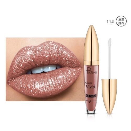 Pudaier matte pearl gloss lip gloss does not stick to cup lip glaze, develops color, liquid lipstick, and lip gloss - Image 11
