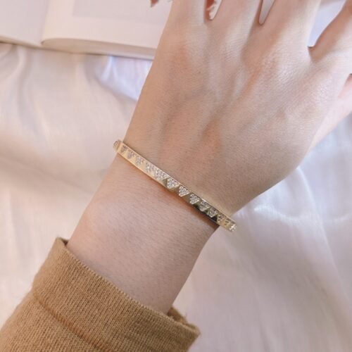 Heart Bracelet with Zirconium Hand Jewelry - Image 4