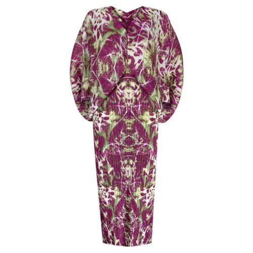 Pleated Vintage Printed Batwing Sleeve Dress Women Spring Summer Loose Plus Size Dress Indie Folk Aesthetic Clothes - Image 10