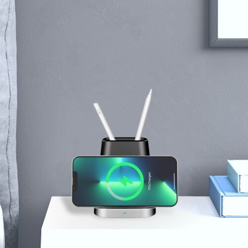Pen Holder Wireless Charger For Apple iPhone13/12Pro Mobile Phone Samsung S21/NOTE20 Wireless Charger - Image 4