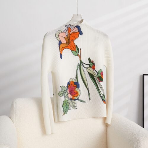2 Pieces Skirt Set O-neck Long Sleeves Slim Tops High Elastic Waist Loose Skirts Female Clothes - Image 3