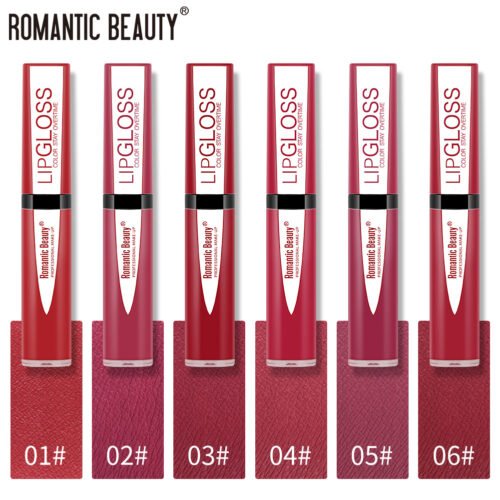 Romantic Beauty Waterproof Non-Stick Lip Glaze Portable Matte Texture Lip Gloss - Image 3