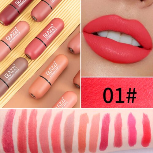 Velvet Air New Capsule Not Easy to Fall Out Lipstick Portable Matte Matte Flame Lipstick - Image 2