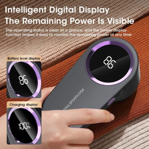 Electric Hairball Trimmer LED Digital Display Fabric Lint Remover USB Charging Portable Professional Lint Remover Household - Image 7