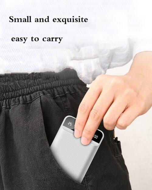20000mAh Mini Charger Portable Two-way Fast Charging Power Bank Digital Display External Battery for iPhone Xiaomi Samsung - Image 4