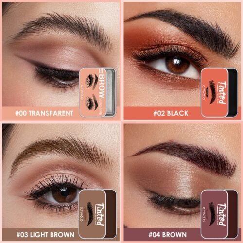 O.TWO.O Eyebrow Soap Wax With Trimmer Fluffy Feathery Eyebrows Pomade Gel For Eyebrow Styling Makeup Soap Brow Sculpt Lift - Image 3