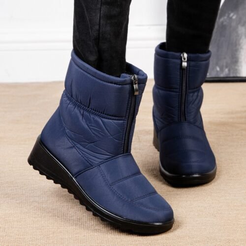 Middle-aged and elderly large size winter warm women snow boots women lazy slip-on waterproof - Image 3