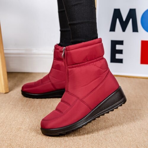 Middle-aged and elderly large size winter warm women snow boots women lazy slip-on waterproof - Image 6