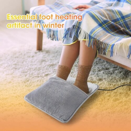 Winter Electric Foot Heating Pad USB Charging Soft Plush Washable Foot Warmer Heater Improve Sleeping Household Foot Warming Mat - Image 2