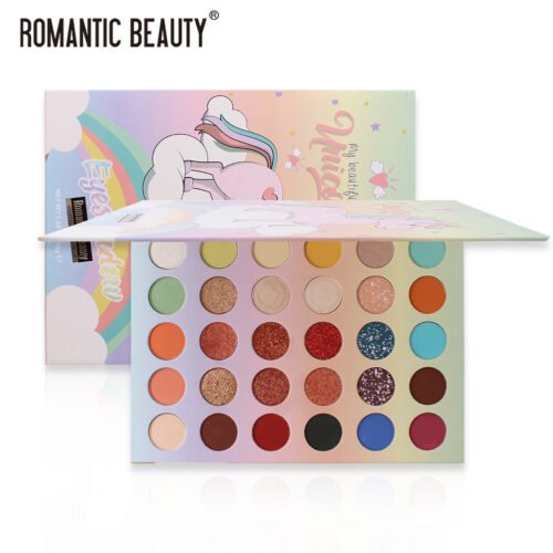 Romantic Beauty 30 Color Large Plate Pearlescent Matte Eye Shadow Plate Color Makeup Eye Shadow - Image 4