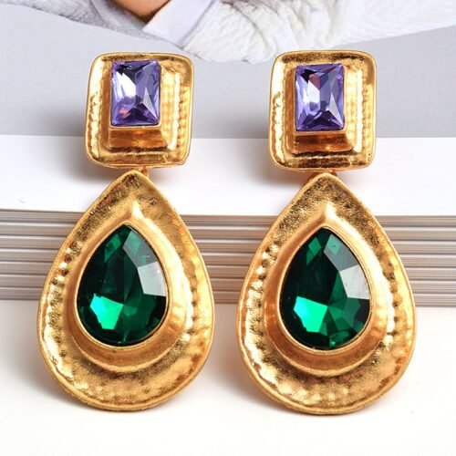 Fashion Earrings Metal Heart Shaped Diamond Jewelry