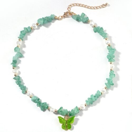 Butterfly Necklace Female Summer Clavicle Chain Fairy Temperament Forest Colorful Resin Butterfly Earrings Creative Jewelry Set - Image 5