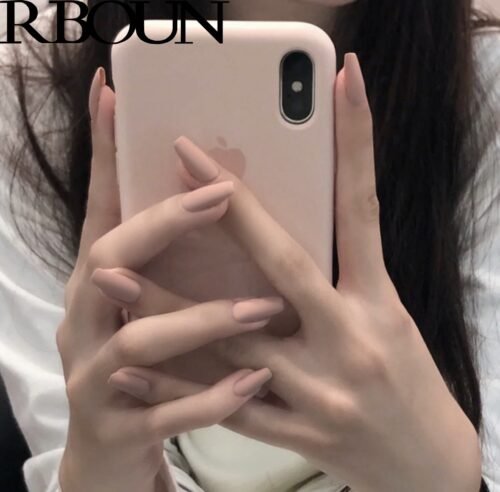 Nail Art Fake Nails Stiletto Tips Clear Press on Long False with Glue Coffin Stick Display Full Cover Artificial Designs Matte - Image 4