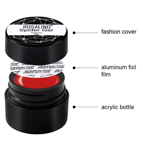 ROSALIND Gel Spider Line For Nails Art Gel Polish UV Colors Painting Gel Nail Polish Spider Gel Lacquer Web Stickers Gel Polish - Image 6