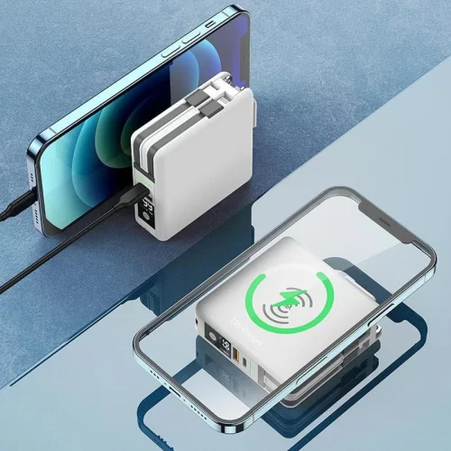 Power Bank 10000mAh With AC Plug 15W Fast Wireless Charging Powerbank USB Type C Mobile Phone Wall Charger for iPhone 14 Xiaomi - Image 5