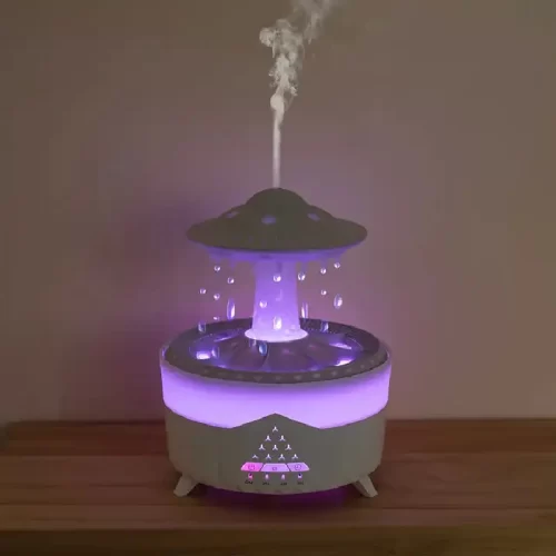 Rain Drop Air Humidifier Essential Oil Diffuser 350ml 7 Colors LED Lamp Ultrasonic Remote Control USB Rain Cloud Aroma Diffuser - Image 3