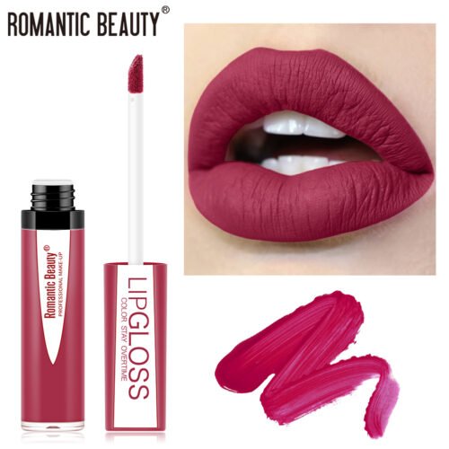 Romantic Beauty Waterproof Non-Stick Lip Glaze Portable Matte Texture Lip Gloss - Image 2