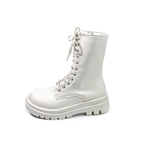 Autumn and Winter British Style New Knight Martin Boots Women's Over Knee Thick Bottom Zipper Mid length Boots Single Boots Women's
