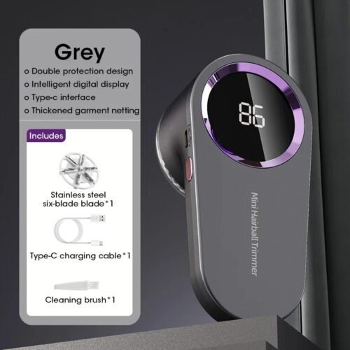 Electric Hairball Trimmer LED Digital Display Fabric Lint Remover USB Charging Portable Professional Lint Remover Household - Image 2