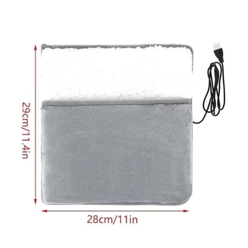 Winter Electric Foot Heating Pad USB Charging Soft Plush Washable Foot Warmer Heater Improve Sleeping Household Foot Warming Mat - Image 4
