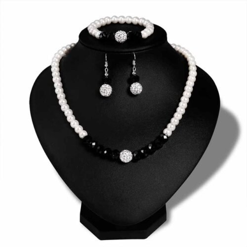 Simulated Pearl Jewelry Sets Party Pearl Earrings Necklace Bracelet Set Woman Earings Fashion Jewelry African Beads Jewelry Sets - Image 7