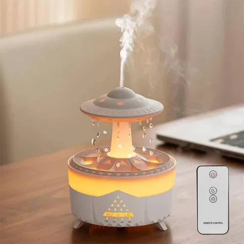 Rain Drop Air Humidifier Essential Oil Diffuser 350ml 7 Colors LED Lamp Ultrasonic Remote Control USB Rain Cloud Aroma Diffuser - Image 7