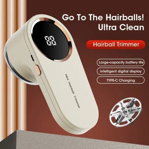 Electric Hairball Trimmer LED Digital Display Fabric Lint Remover USB Charging Portable Professional Lint Remover Household - Image 3