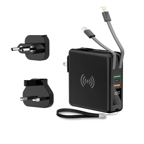 Power Bank 10000mAh With AC Plug 15W Fast Wireless Charging Powerbank USB Type C Mobile Phone Wall Charger for iPhone 14 Xiaomi - Image 10