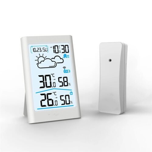 Digital Weather Station Indoor Outdoor Hygrometer Thermometer Wireless Weather Forecast Sensor Alarm Clock Date Backlight - Image 2