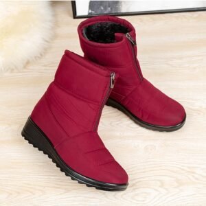 Middle-aged and elderly large size winter warm women snow boots women lazy slip-on waterproof