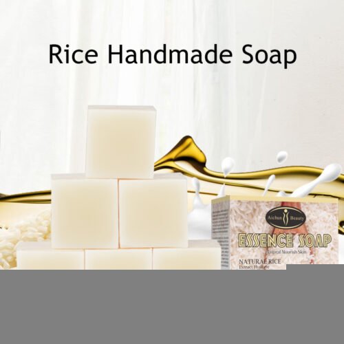 Rice Handmade Soap Body Skin Brightening Moisturizing 100g Handmade Soap Melaninsoap - Image 2