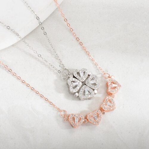 New Sterling Silver S925 Love Clover Necklace for Women, Two Wear Necklace, Fashionable Design - Image 8