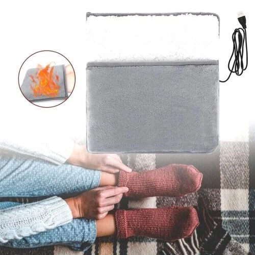 Winter Electric Foot Heating Pad USB Charging Soft Plush Washable Foot Warmer Heater Improve Sleeping Household Foot Warming Mat - Image 5