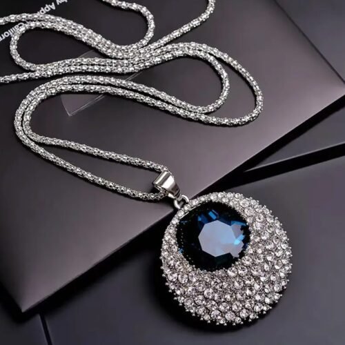 Fashion Versatile Retro Sapphire Necklace - Image 6