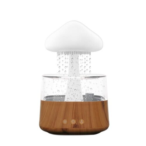 New Designed Cool Mist Essential Oil 7 Colors LED Night Light Wood Grain Cloud Rain Water Air Humidifier - Image 8