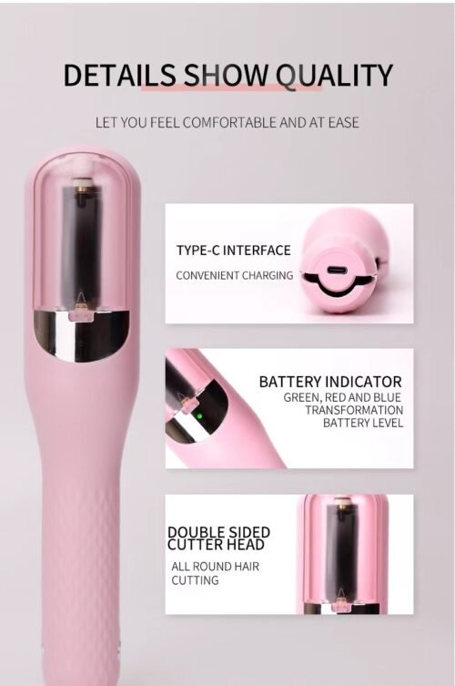 Rechargeable 2-in-1 hair trimmer, hair styler, multifunctional hair cutter, split ends trimmer - Image 4