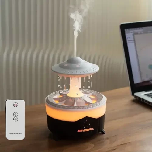 Rain Drop Air Humidifier Essential Oil Diffuser 350ml 7 Colors LED Lamp Ultrasonic Remote Control USB Rain Cloud Aroma Diffuser - Image 8