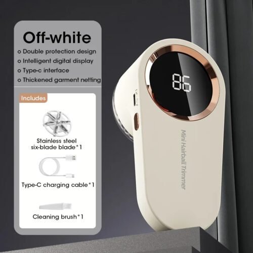 Electric Hairball Trimmer LED Digital Display Fabric Lint Remover USB Charging Portable Professional Lint Remover Household
