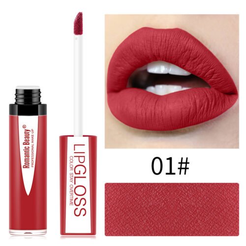Romantic Beauty Waterproof Non-Stick Lip Glaze Portable Matte Texture Lip Gloss - Image 10