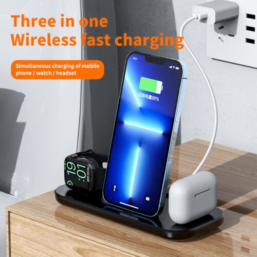 The New Three-In-One Wireless Charger Is Suitable For Apple Mobile Phone Headset Watch Charging Plug Charging Seat Source - Image 5